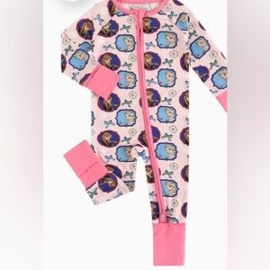 Disney Princess Kids One Piece Footie Double Bamboo